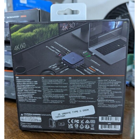 D- j5create Type-C Dock Dual 4K HDMI (JCD3198) - Open Box - Picture 3 of 14